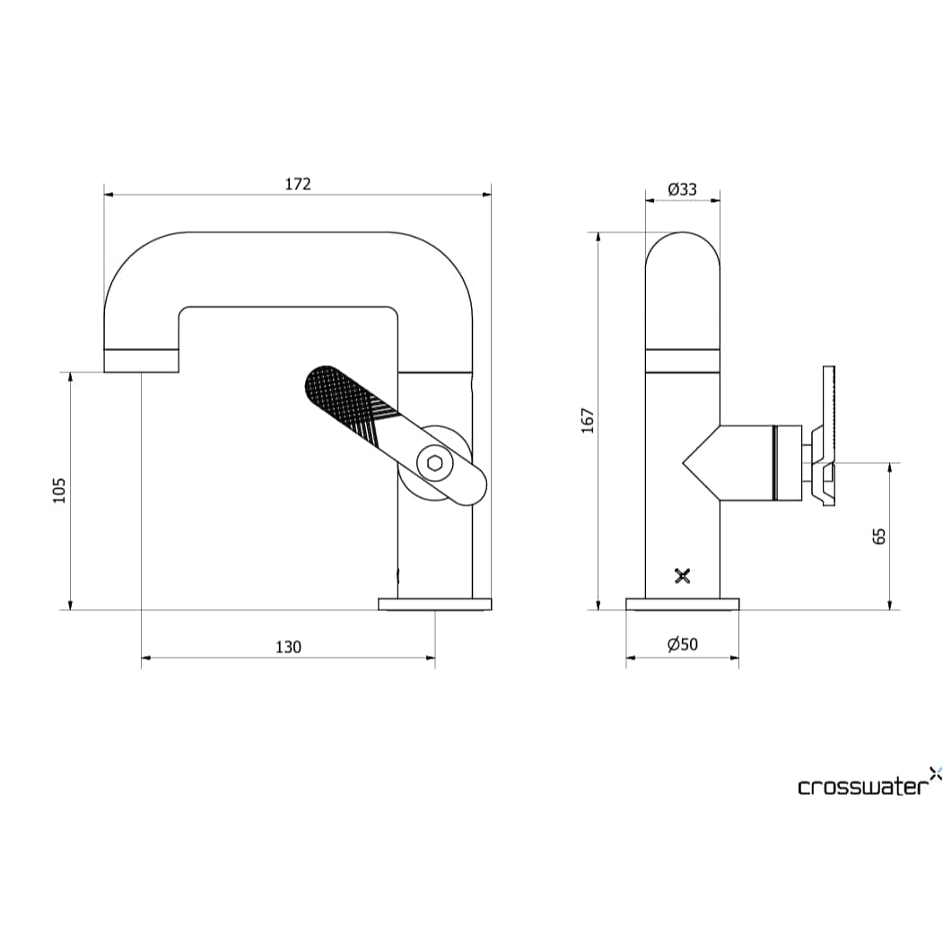 Crosswater Mono Basin Tap Crosswater Union Mono Basin Mixer Tap