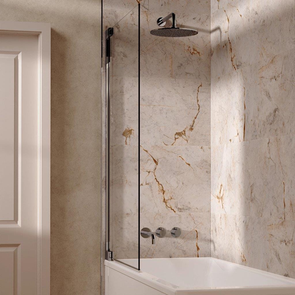 UK Bathroom Store Concealed Shower Set Chrome / Wall Arm / 300mm Crosswater Module Shower Set 3 with Fixed Overhead Shower and Bath Spout