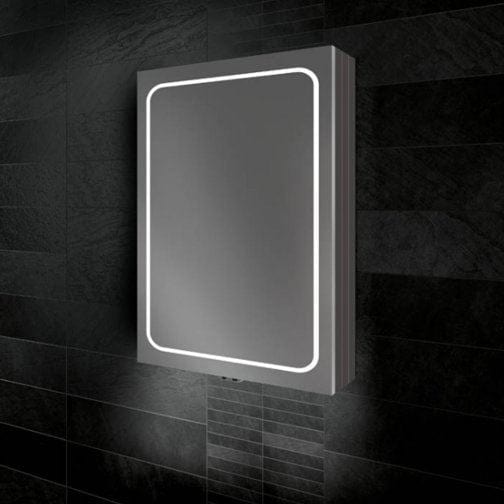 HiB Mirrored Cabinet 500 x 700mm HiB Vapor LED Illuminated Mirror Cabinet with Proximity Sensor