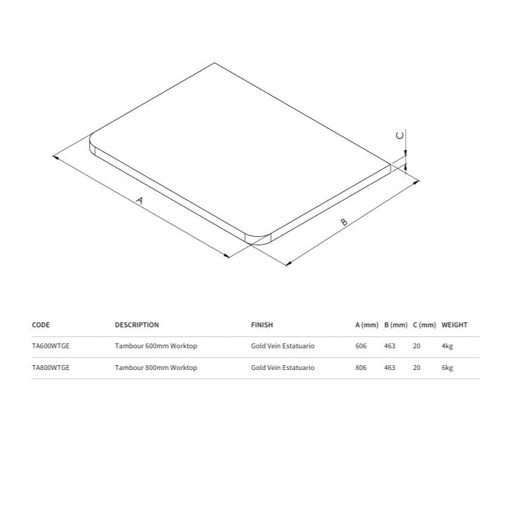 Crosswater Wall Mounted Vanity Unit Crosswater Tambour Wall Mounted 600mm One Drawer Vanity Unit with Basin or Worktop