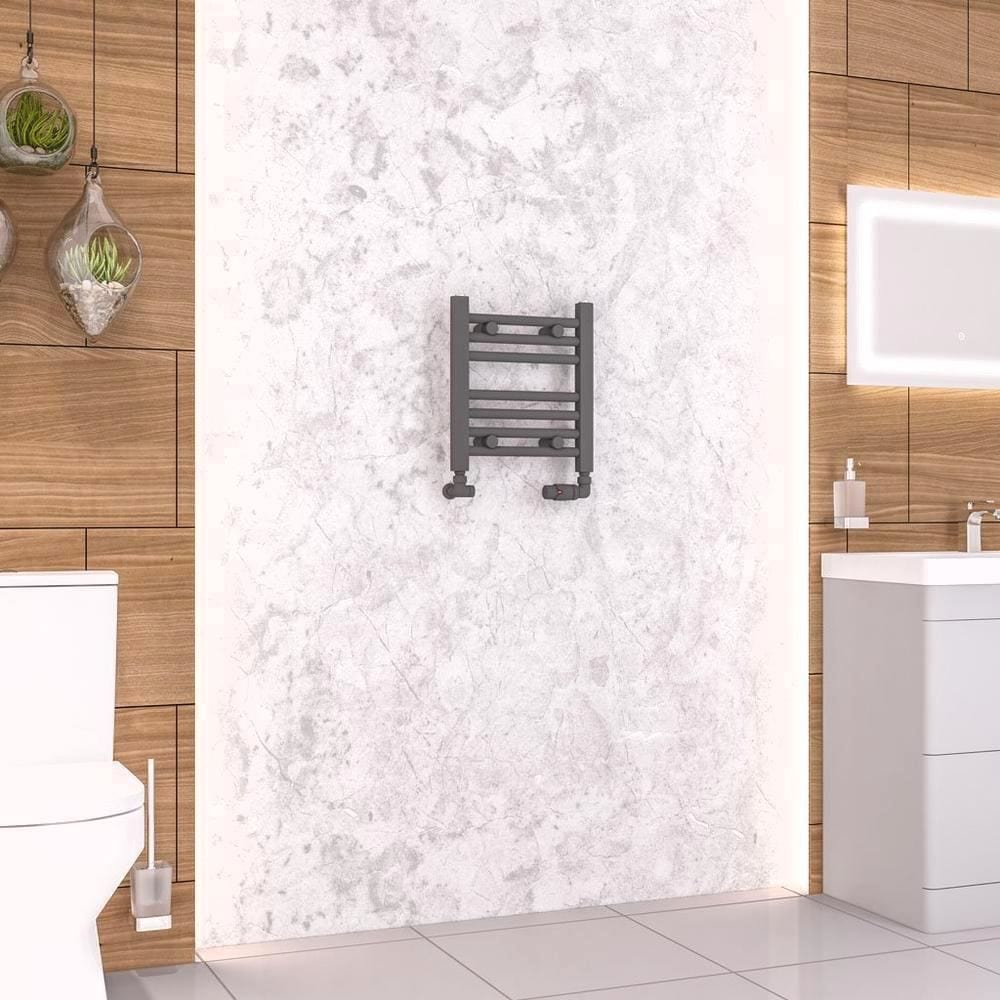 Eastbrook Ladder Rails 360 x 400 / Electric Only Eastbrook Wendover Straight Heated Towel Rail in Anthracite