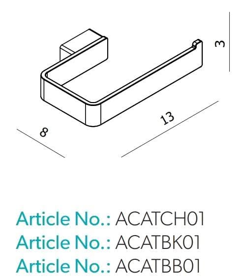 hib. Toilet Roll Holder hib. Atto Toilet Roll Holder in Chrome
