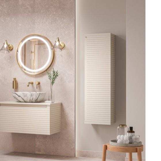 Aquarius Bathrooms Storage Unit Matt Cotton Aquarius Contour 350mm Wall Mounted Storage Unit