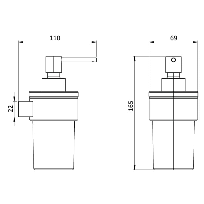 Crosswater Soap Dispenser Crosswater Velo Soap Dispenser