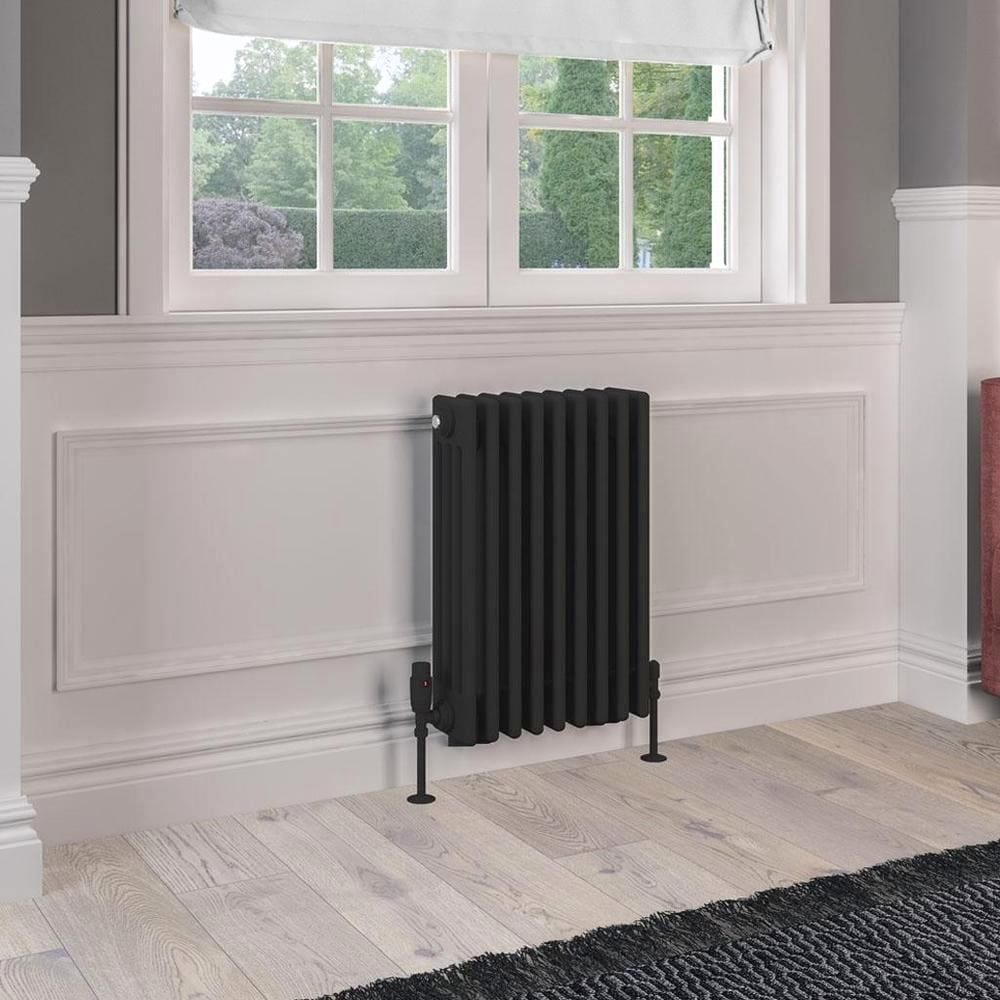 Eastbrook Rivassa Traditional 4 Column Radiator in Matt Black