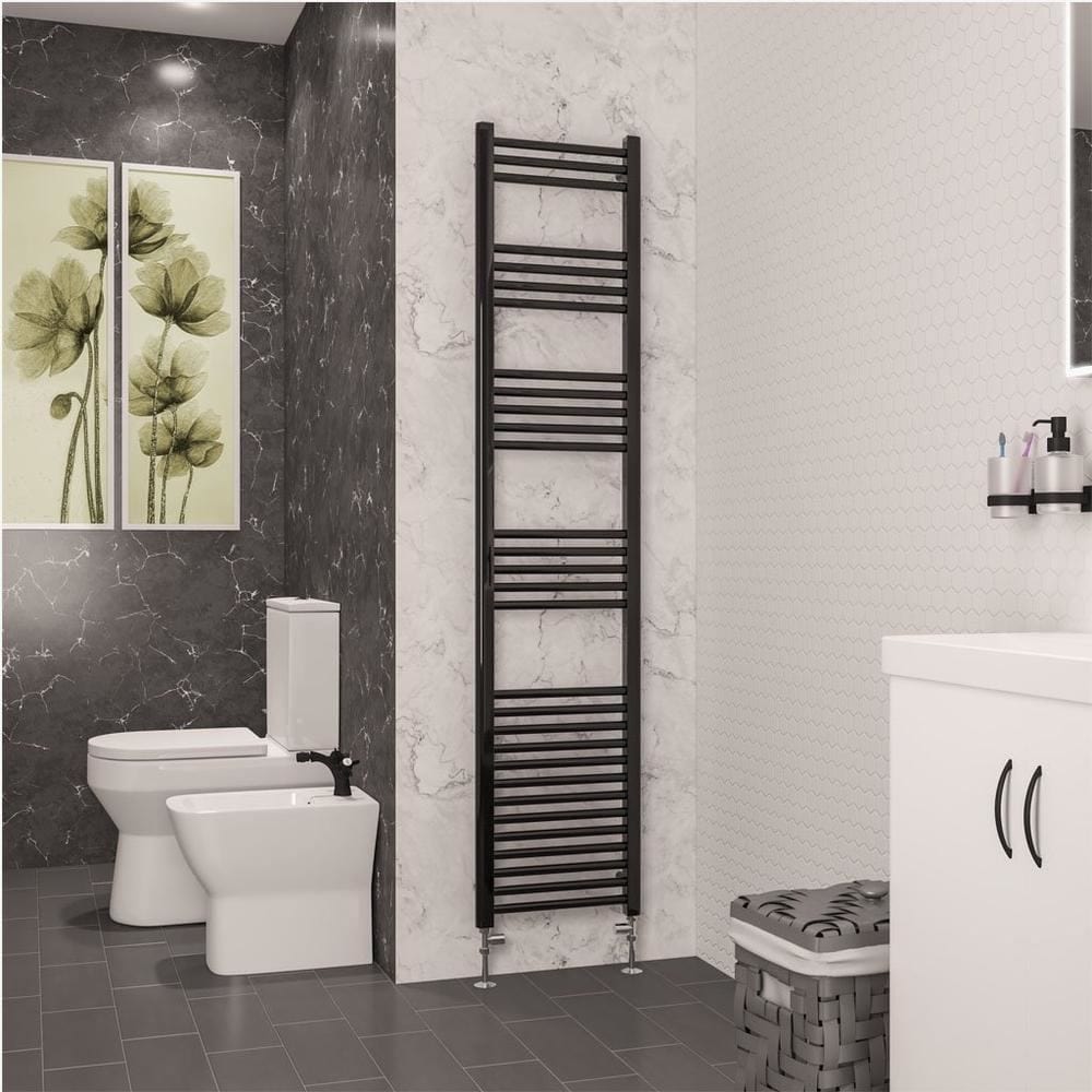 Eastbrook Ladder Rail 1800 x 400mm / Central Heating Eastbrook Wendover Straight Heated Towel Rail in Black Gold