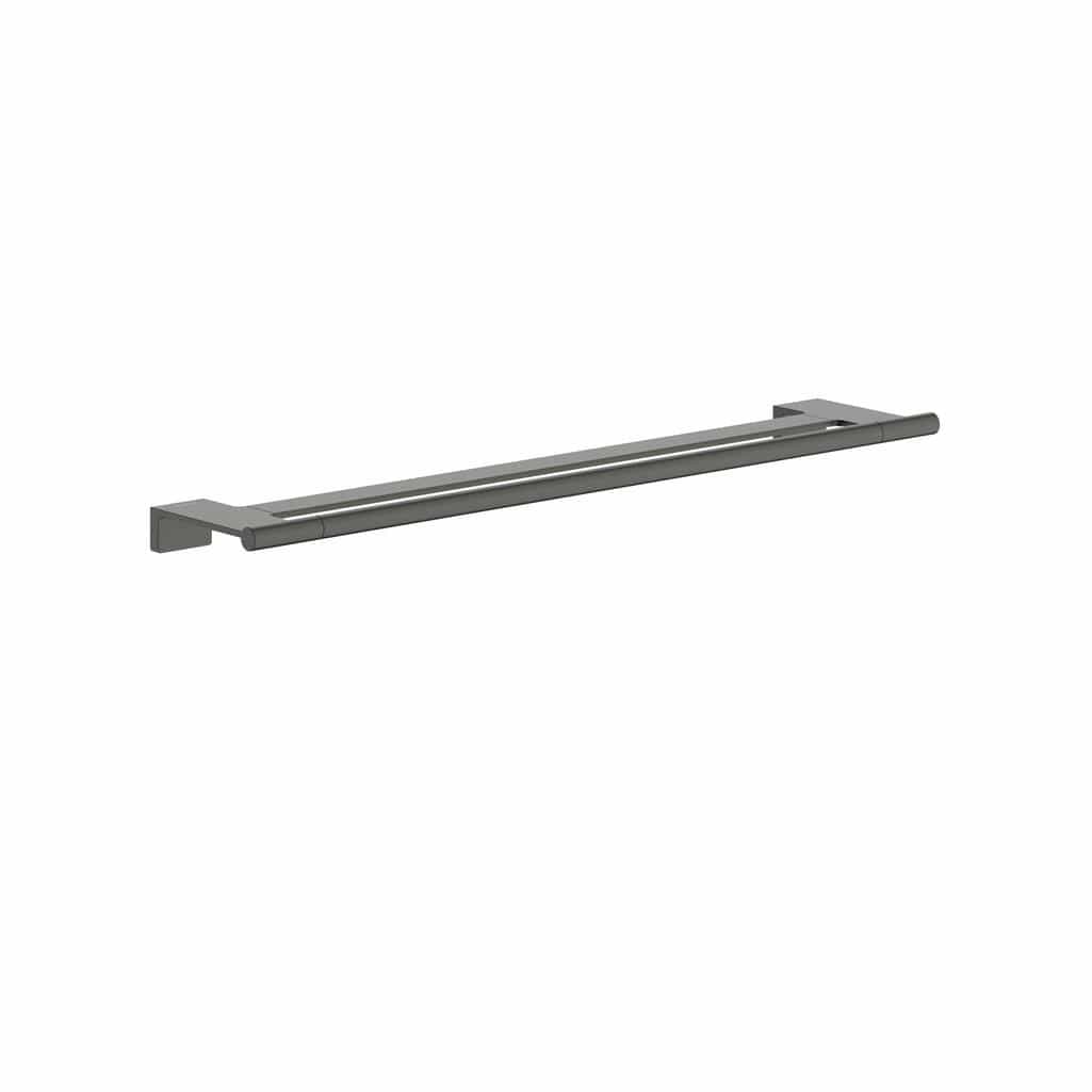 Hansgrohe Brushed Black Chrome Hansgrohe Addstoris S Double Towel Rail