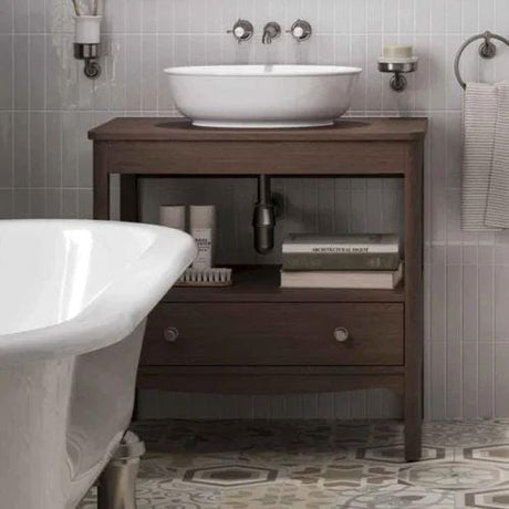 Burlington Floor Standing Vanity Unit Burlington Guild Floor Standing 620mm Vanity Unit with Worktop