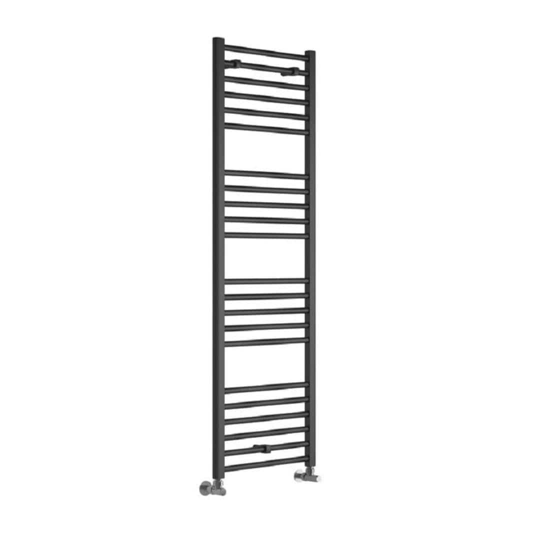 Aquarius Ladder Rail 1600 x 600mm Aquarius Graph High Heat Output Straight Ladder Rail in Anthracite