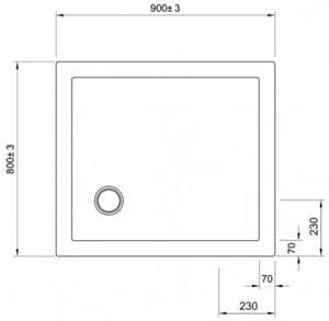 Crosswater Rectangle Shower Tray Crosswater 35mm Acrylic Rectangle Shower Tray