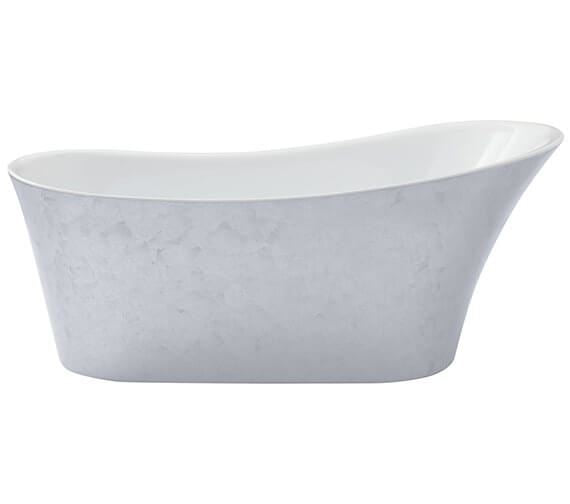 Heritage Holywell Metallic Effect Freestanding Acrylic Slipper Bath