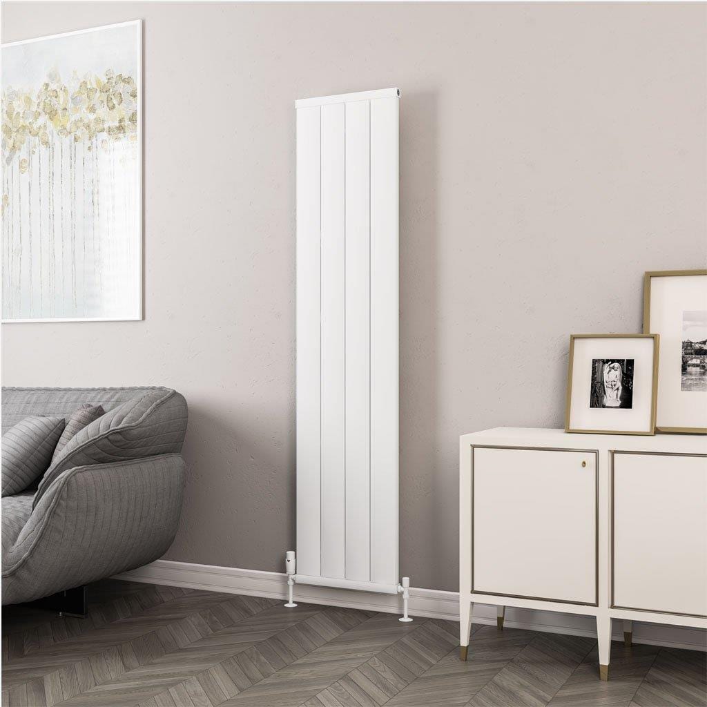 Eastbrook Panel Radiator 1800 x 410mm / Matt White Eastbrook Kingswood Slimline Vertical Aluminium Radiator
