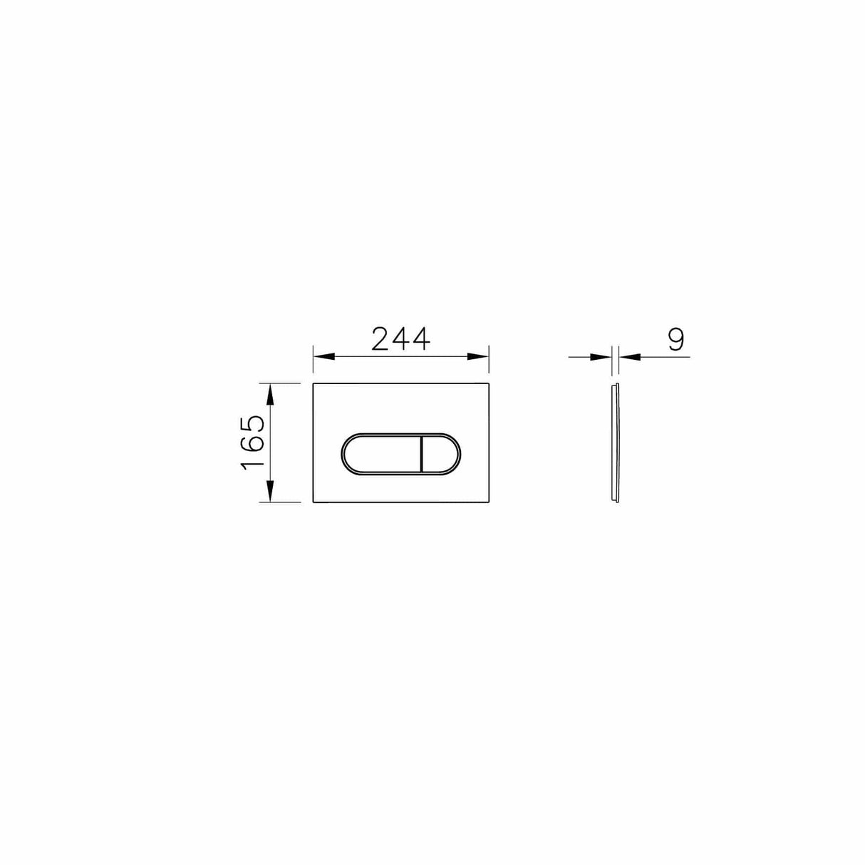 Vitra Flush Plate VitrA Loop Round Mechanical Flush Plate