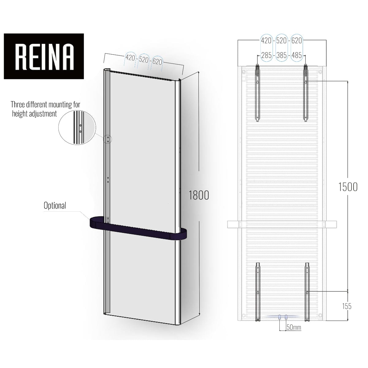 Reiner Flat Panel Radiator Reina Borda Vertical Flat Panel Central Heating Radiator