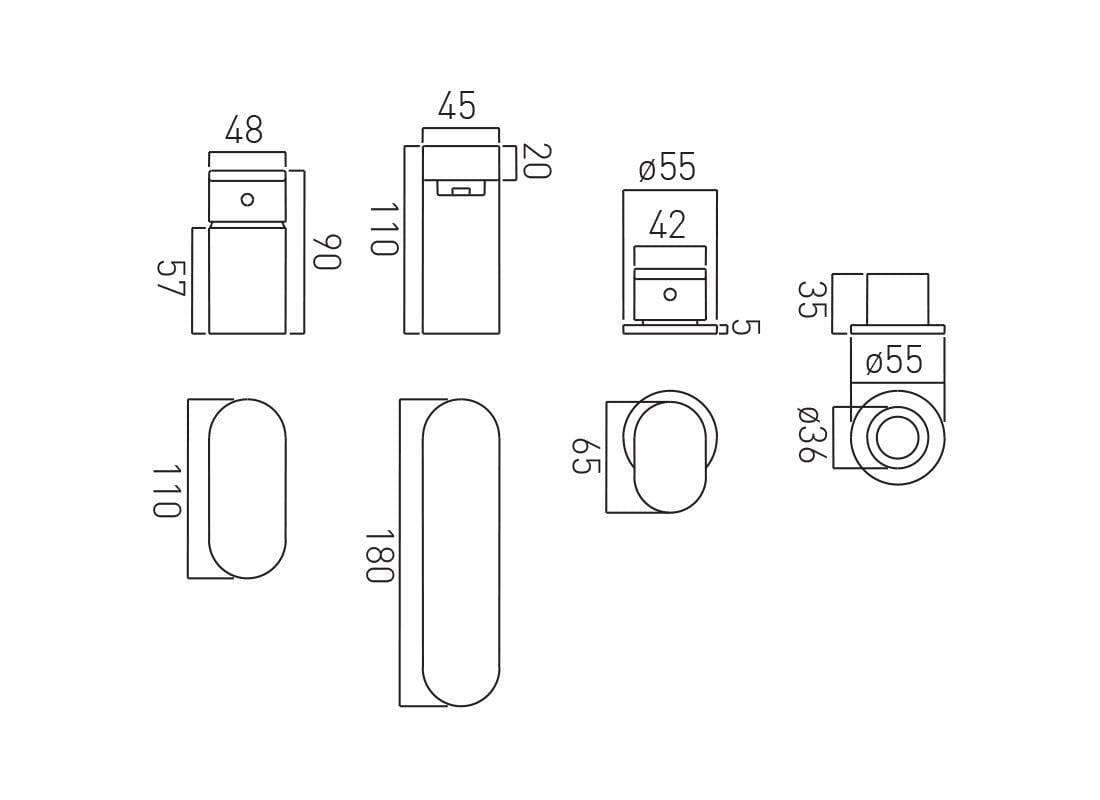 VADO Bath Shower Mixer Vado Life 4-Hole Bath Shower Mixer Tap - Chrome - LIF-132-C/P