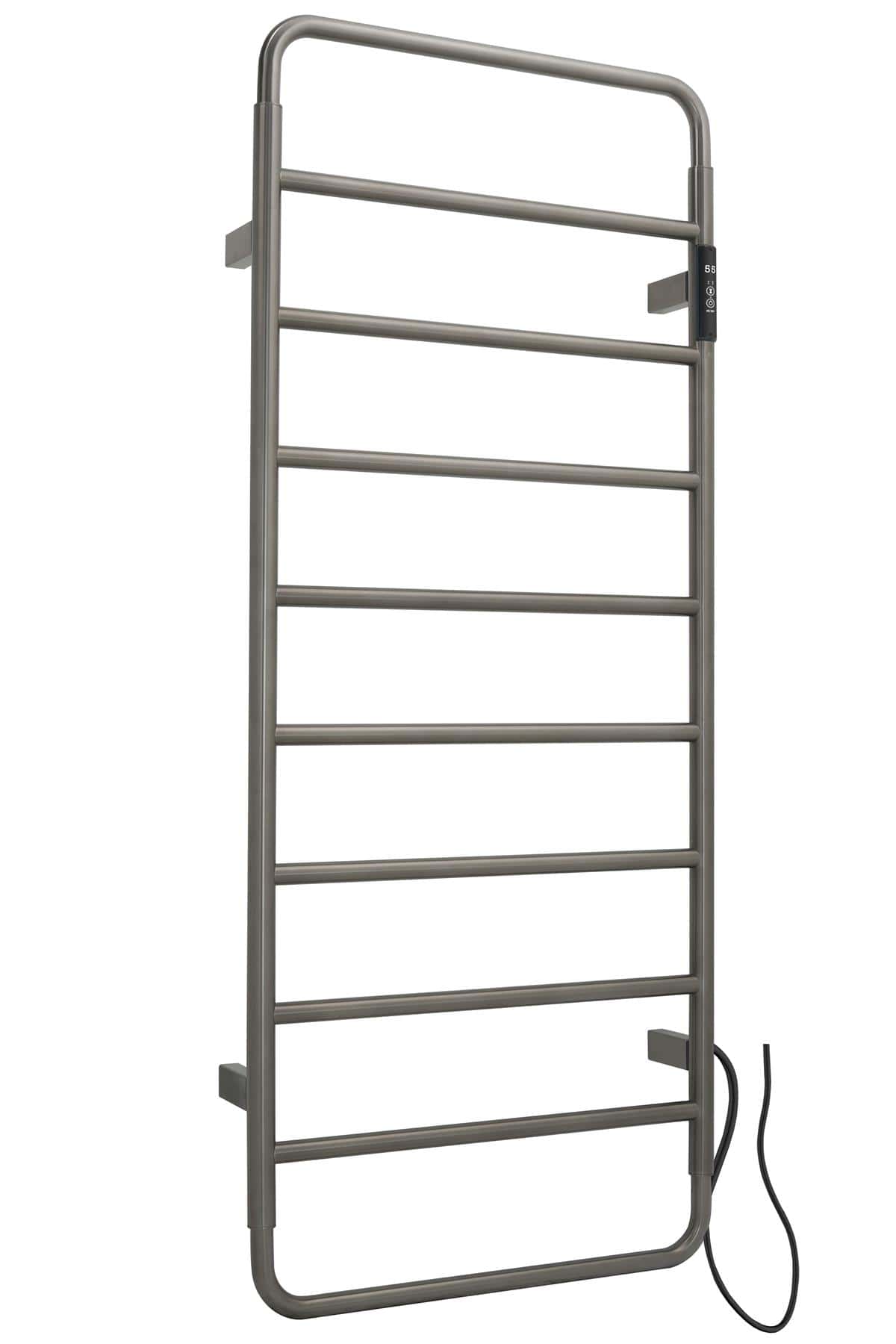 JTP Designer Towel Radiator 1130 x 475 / Brushed Black JTP AERO Designer Vertical Heated Towel Rail - Electric Only