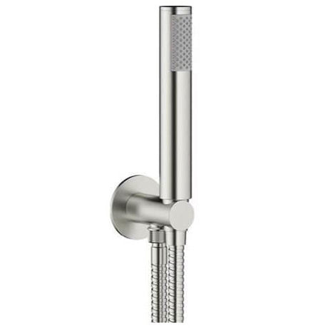 Crosswater Shower Handset Stainless Steel Effect Crosswater MPRO Wall Mounted Shower Kit with Outlet and Hose - Choose Finish - PRO963WOPTION
