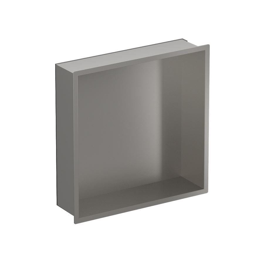 Croswwater Shower Niche Brushed Stainless Steel Crosswater Square Shower Niche - 305 x 305 x 80mm for Stud Walls