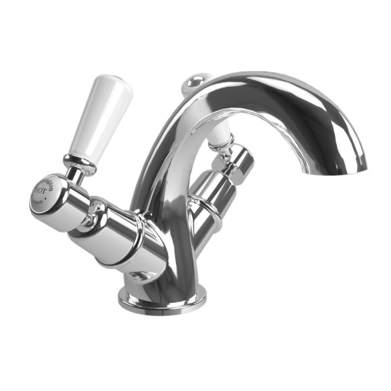 Burlington Mono Basin Tap Burlington Kensington Mono Basin Mixer Tap in Chrome/White