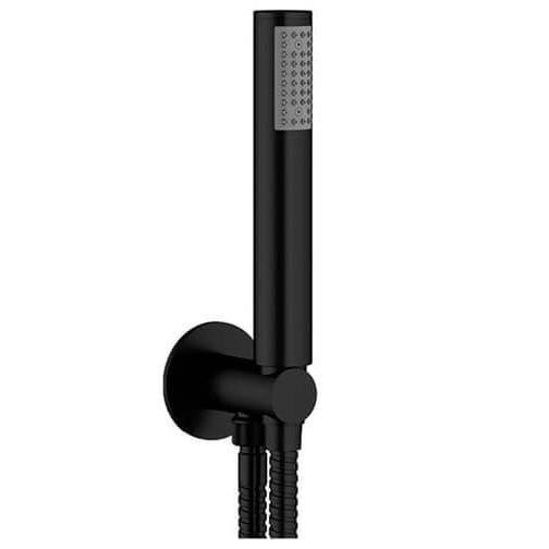 Crosswater Shower Handset Matt Black Crosswater MPRO Wall Mounted Shower Kit with Outlet and Hose - Choose Finish - PRO963WOPTION