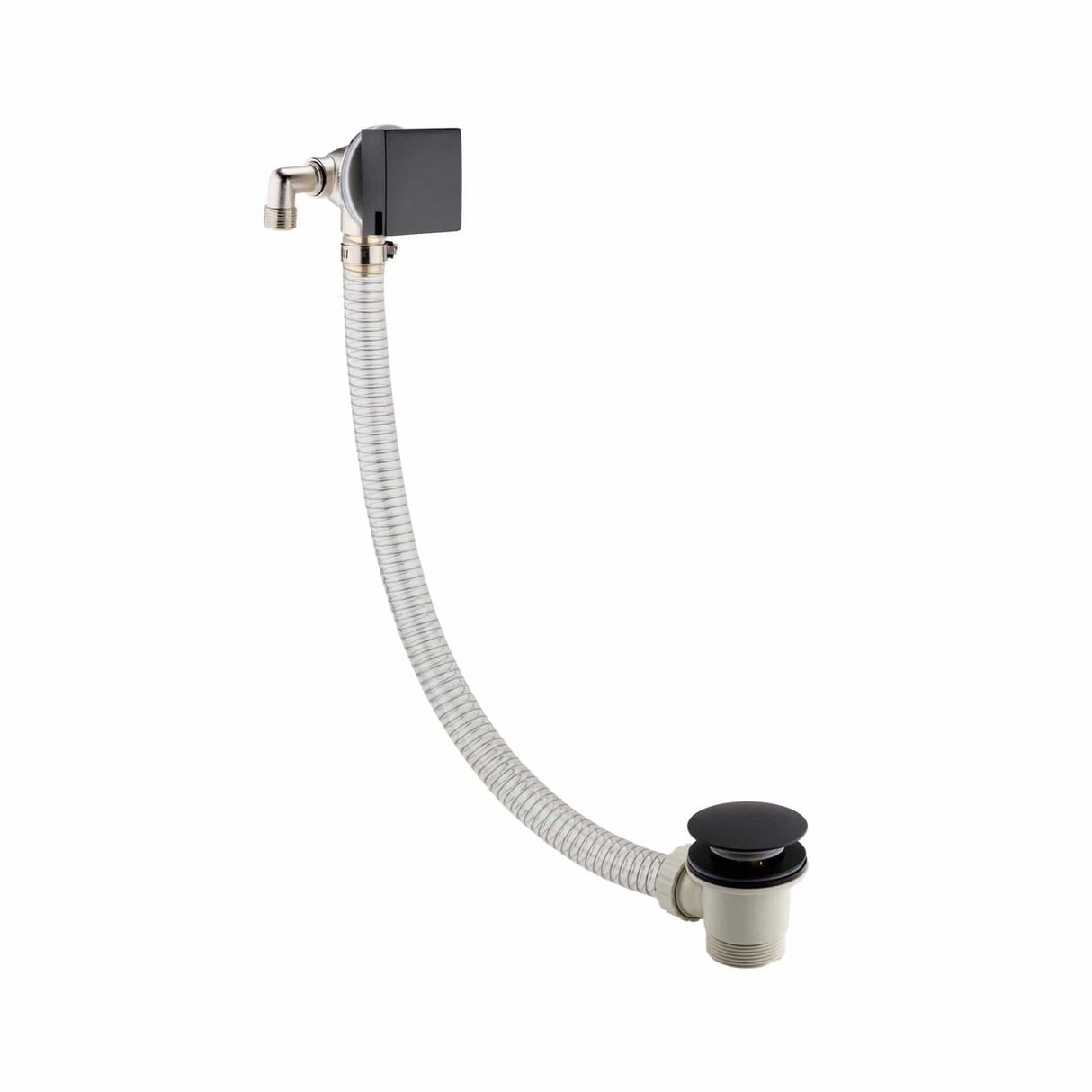 JTP Overflow Filler Matt Black JTP HIX Exofil Bath Overflow Filler and Click Clack Waste