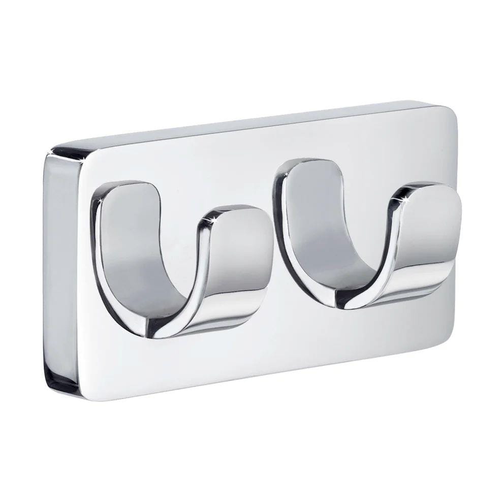 Smedbo Towel Rails and Rings Smedbo Ice Double Towel Hook in Chrome