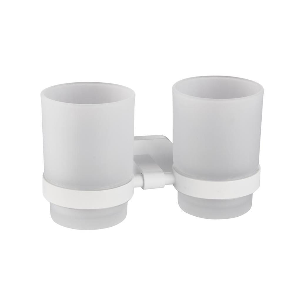 Eastbrook Toothbrush Holder Matt White Eastbrook Asti Double Tumbler and Holder