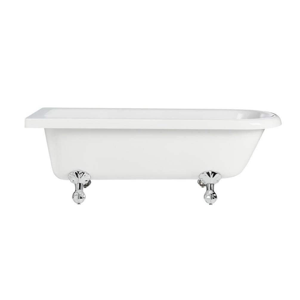 Heritage Tilbury Corner Freestanding Acrylic Singled Ended Bath with Chrome Feet