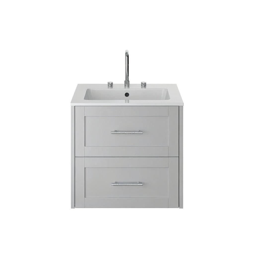 Heritage Wall Mounted Vanity Unit Dove Grey / 2 Heritage Lynton 600mm Wall Mounted Vanity Unit with Basin