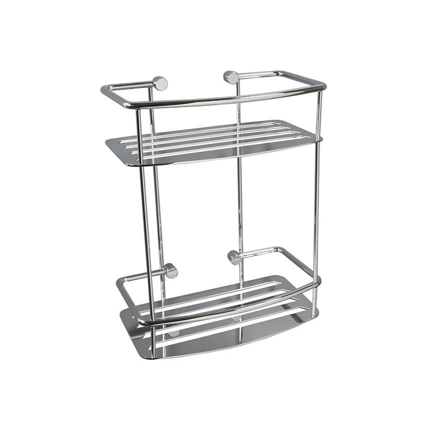 Miller Shelf Miller Signature D-Shaped 2-Tier Shower Shelf in Chrome
