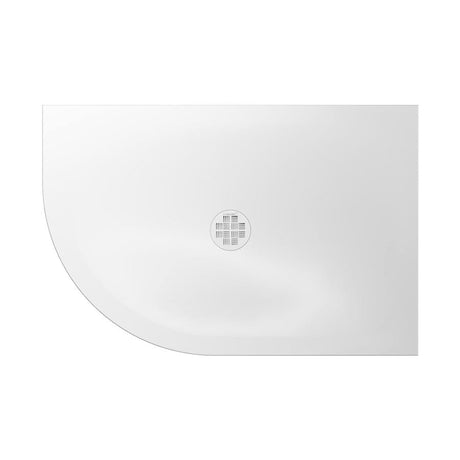 Crosswater Quadrant Shower Tray 800 x 1200mm / Left Hand Crosswater Creo Quadrant 25mm Stone Resin Shower Tray with Waste