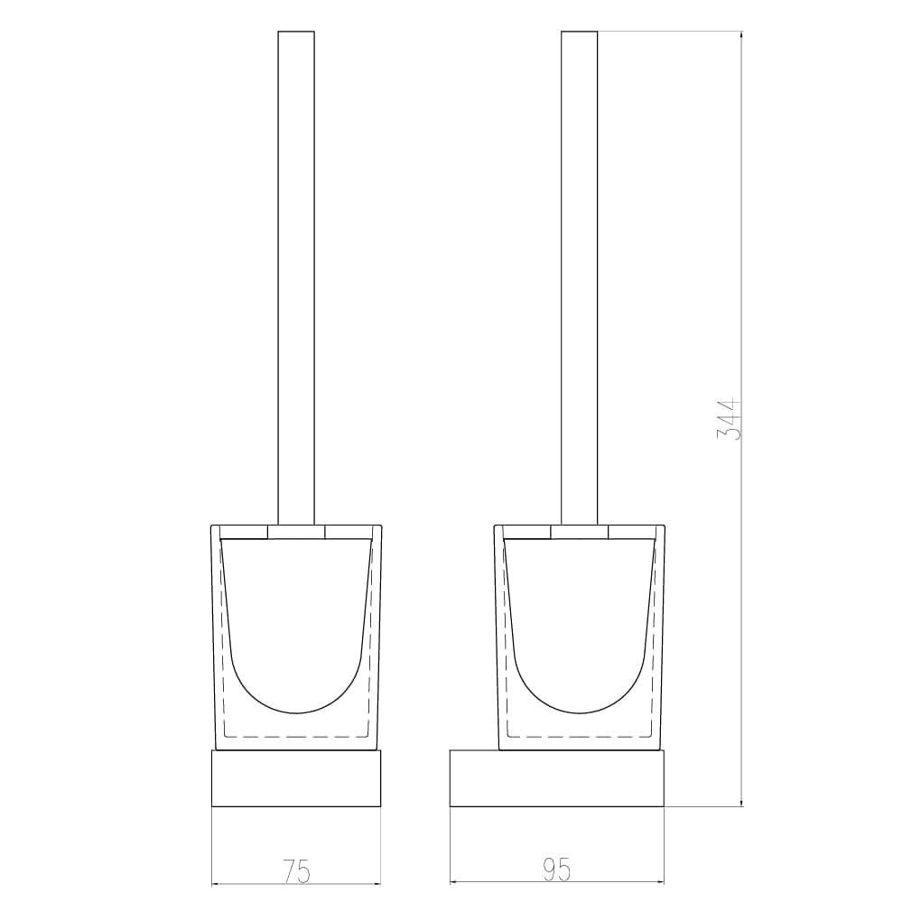 Eastbrook Toilet Brush Eastbrook Vercelli Toilet Brush and Holder in Chrome