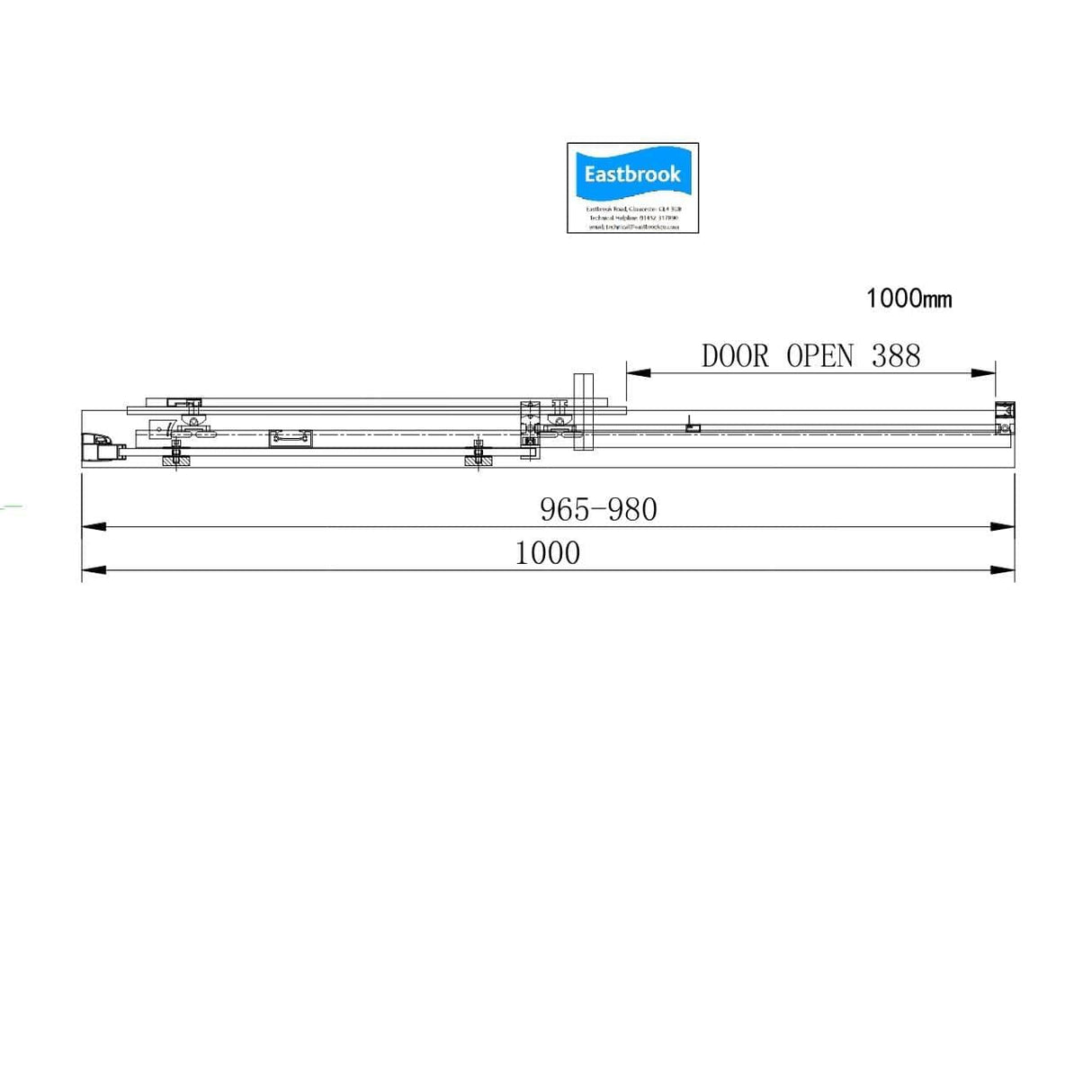 Eastbrook Sliding Shower Door Eastbrook Corniche 2000 8mm Sliding Shower Door