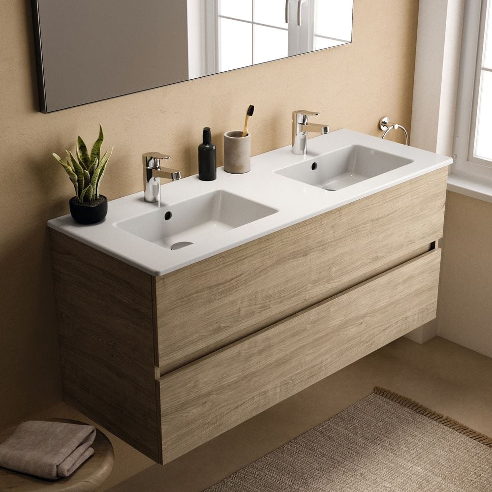 Ideal Standard Double Sink Vanity Unit Ideal Standard Eurovit+ 1200mm Wall Mounted Vanity Unit