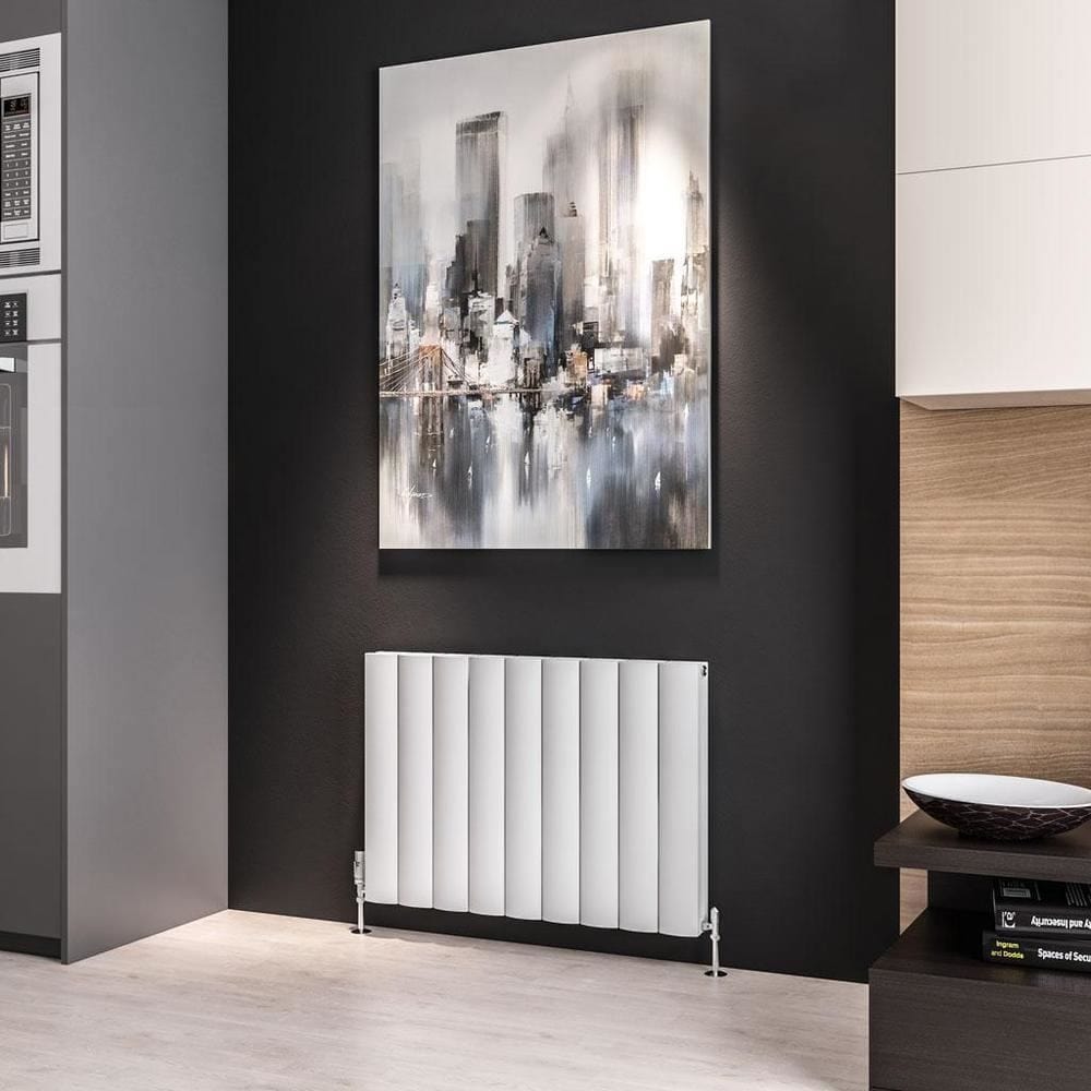 Eastbrook Panel Radiator 600 x 850 / Central Heating Eastbrook Guardia Straight Horizontal Aluminium in Matt White