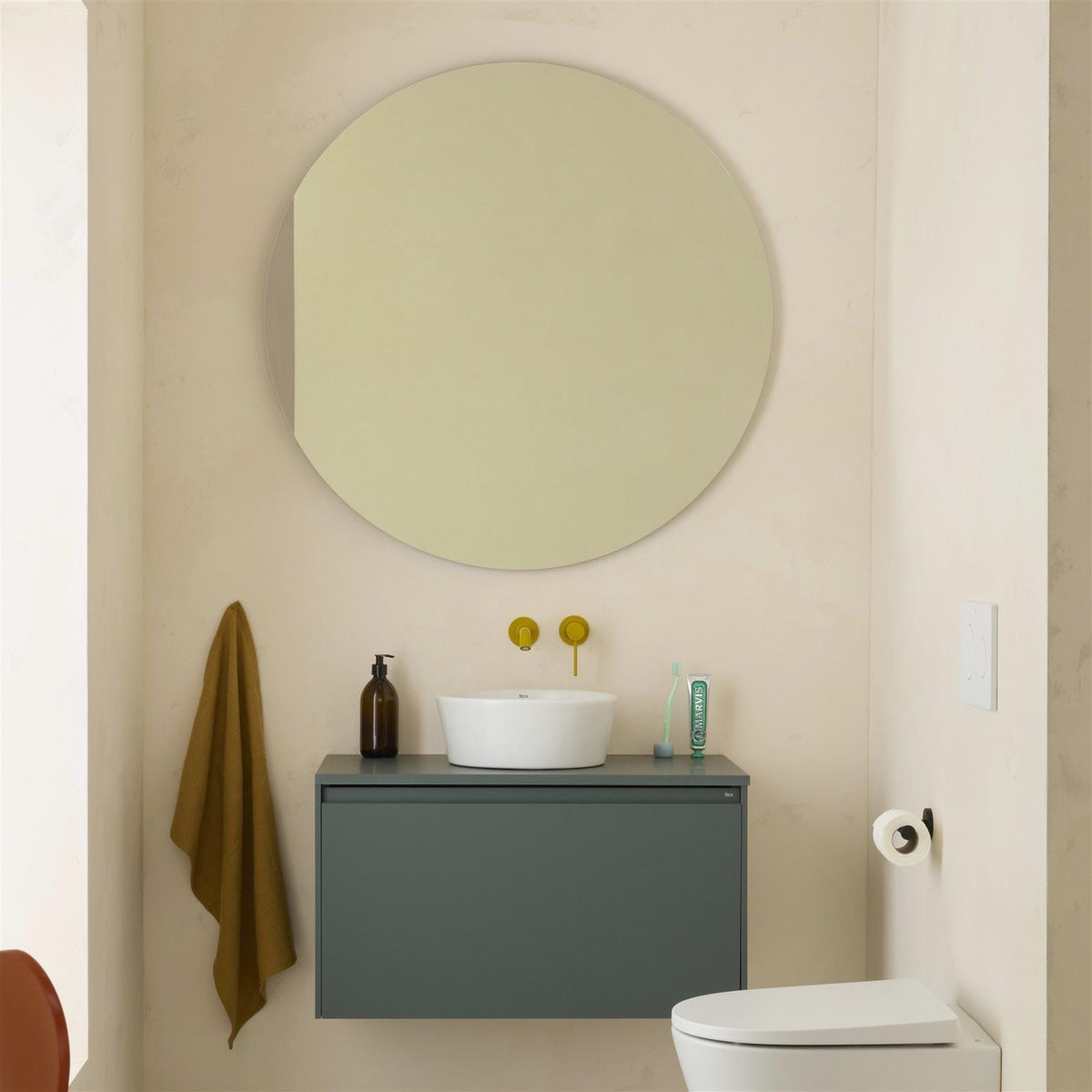 Roca Wall Mounted Vanity Unit Roca Ona 800mm Wall Mounted One Drawer Vanity Unit with Countertop