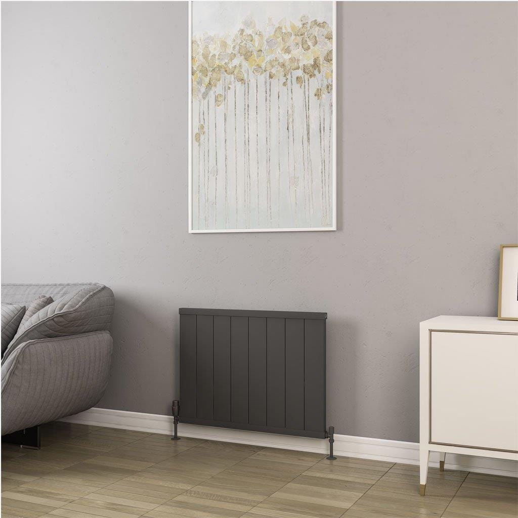 Eastbrook Panel Radiator 600 x 810mm / Matt Anthracite Eastbrook Kingswood Slimline Horizontal Aluminium Radiator