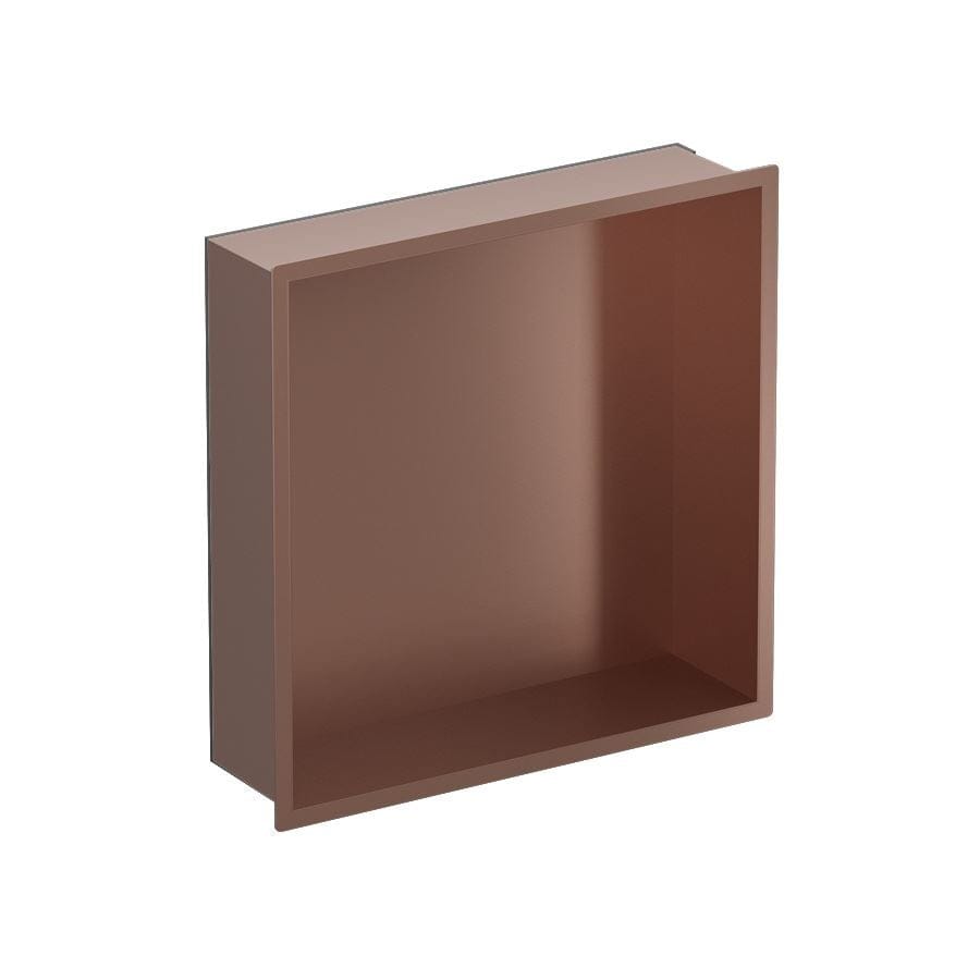Croswwater Shower Niche Brushed Bronze Crosswater Square Shower Niche - 305 x 305 x 80mm for Stud Walls