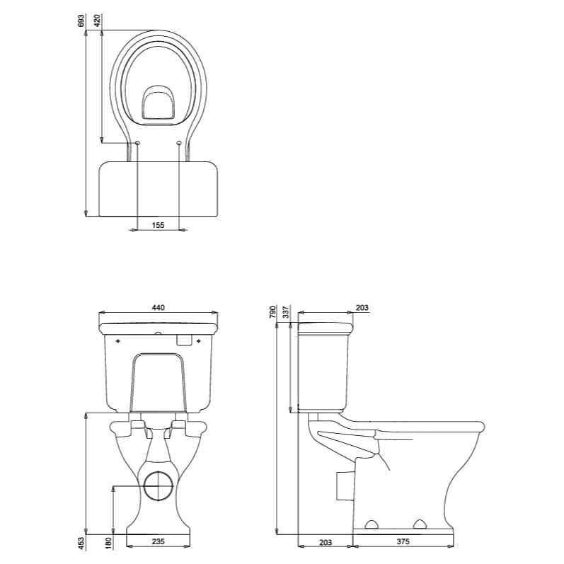 Burlington Close Coupled Toilet Burlington Guild Close Coupled Toilet