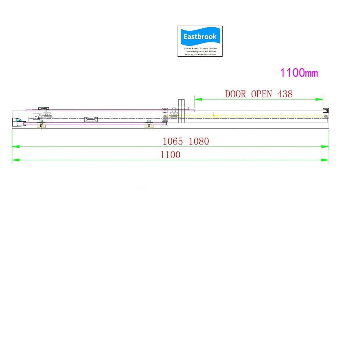 Eastbrook Sliding Shower Door Eastbrook Corniche 2000 8mm Sliding Shower Door