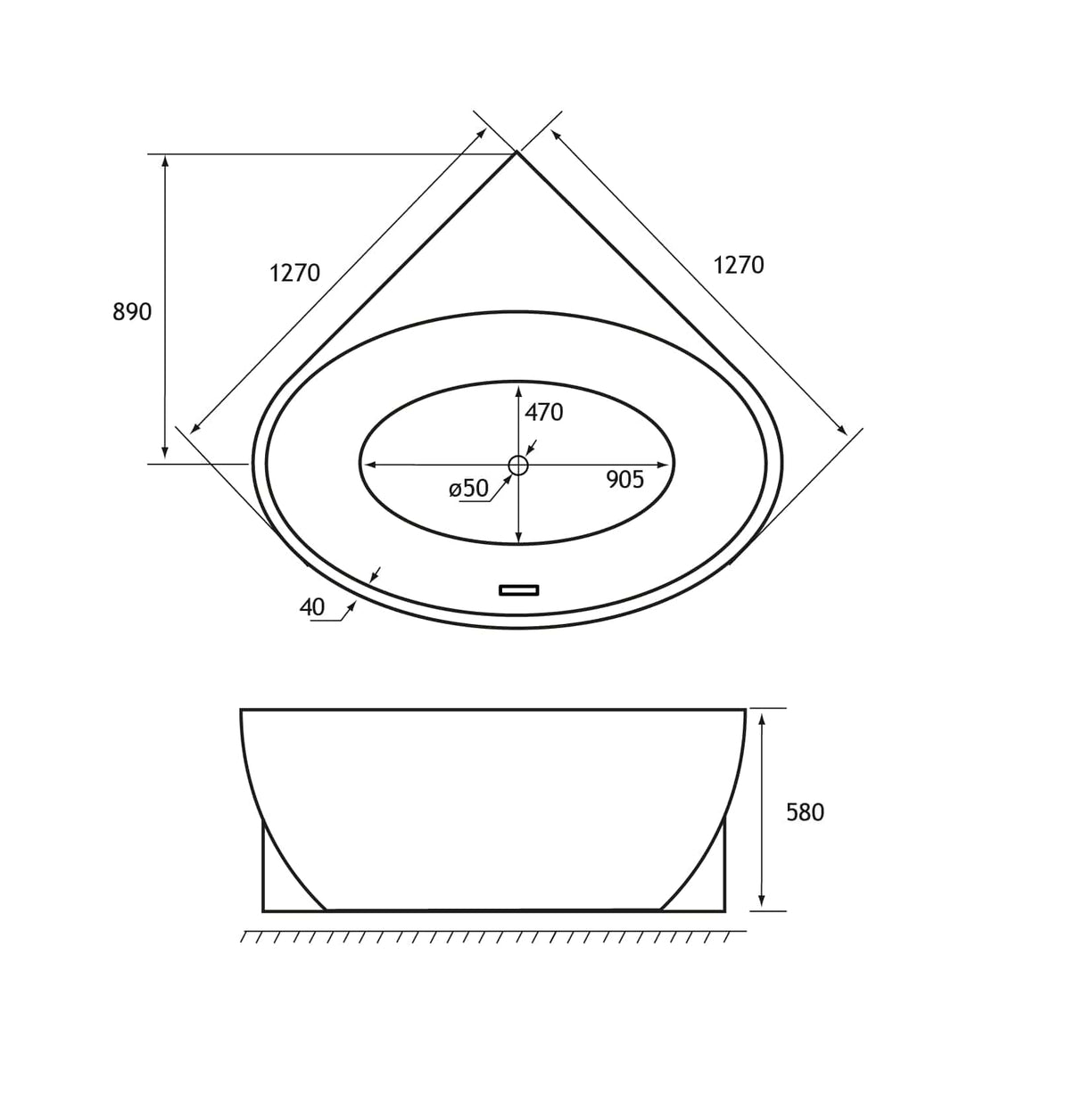 Eastbrook Back To Wall Freestanding Bath Eastbrook Whitchurch Corner Freestanding Bath in Gloss White