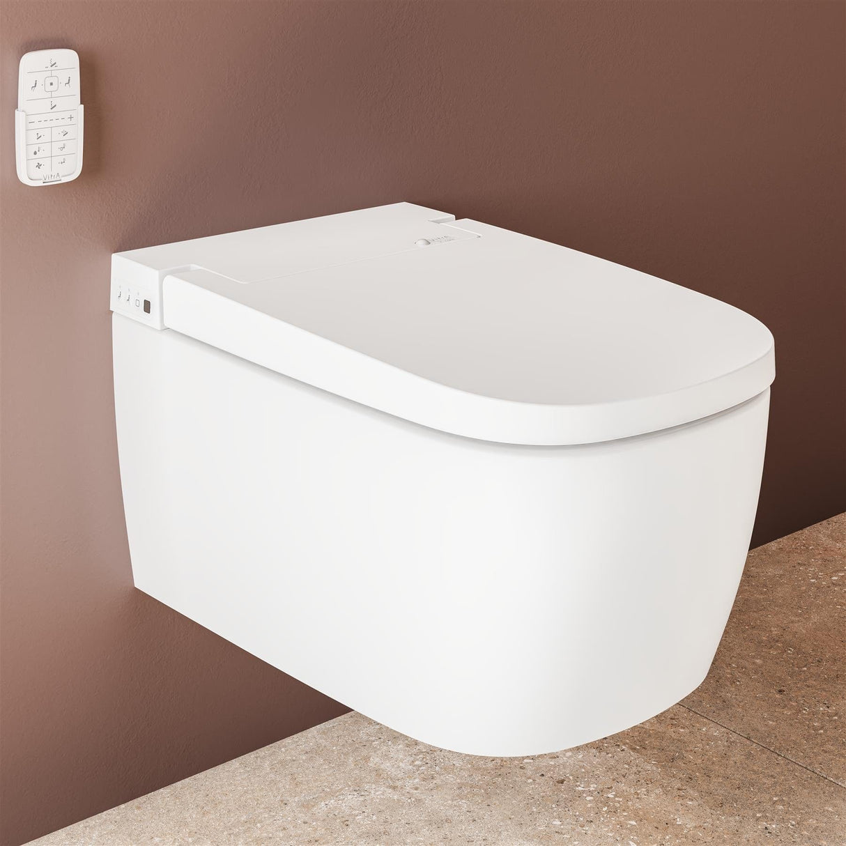 VitrA Smart Toilet VitrA V-Care Comfort Wall Hung Smart Toilet with Remote Control