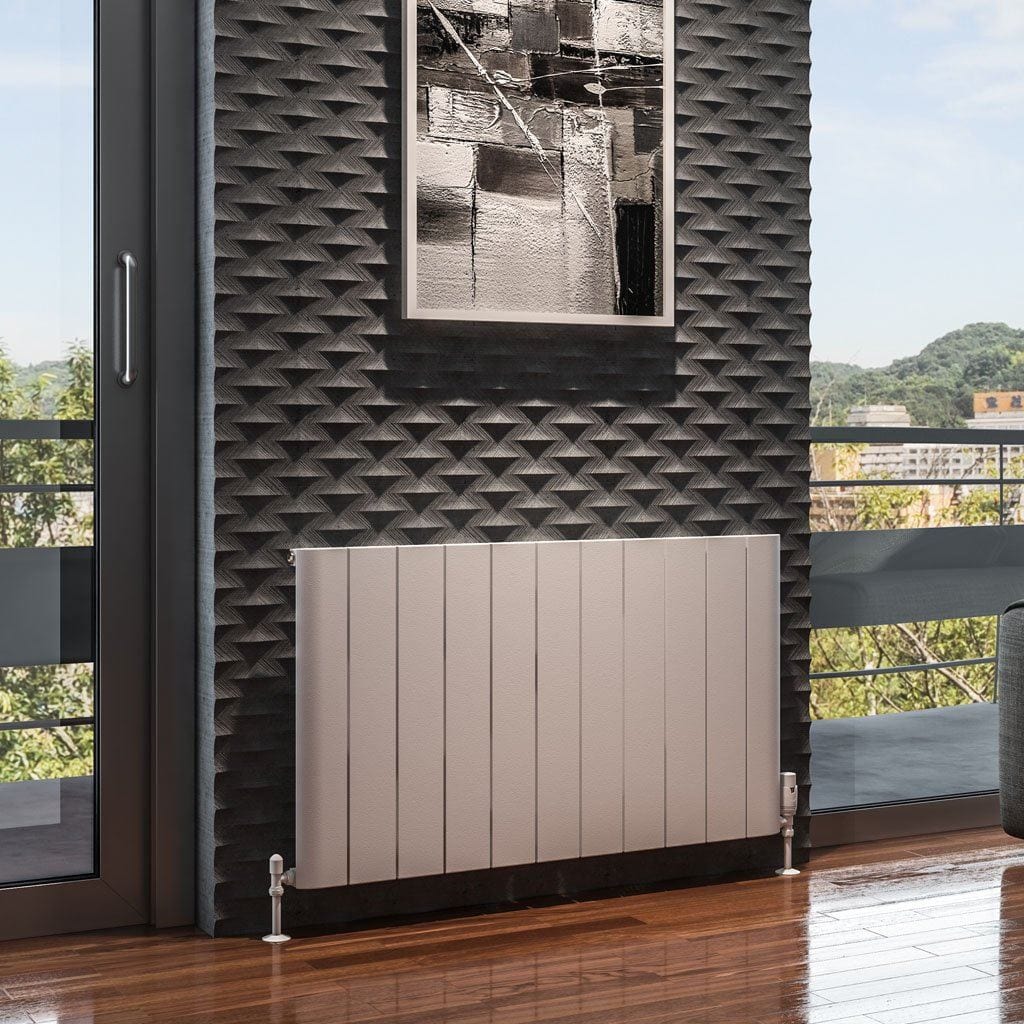 Eastbrook Panel Radiator 600 x 1040 / Central Heating Eastbrook Peretti Straight Horizontal Aluminum Radiator in Matt White