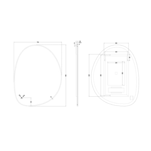 Crosswater Illuminated Mirror Crosswater Mada LED Illuminated Mirror