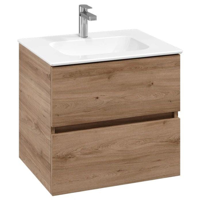 Villeroy & Boch Wall Mounted Vanity Unit Villeroy & Boch Arto Wall Mounted 600mm Two Drawer Vanity Unit with Basin