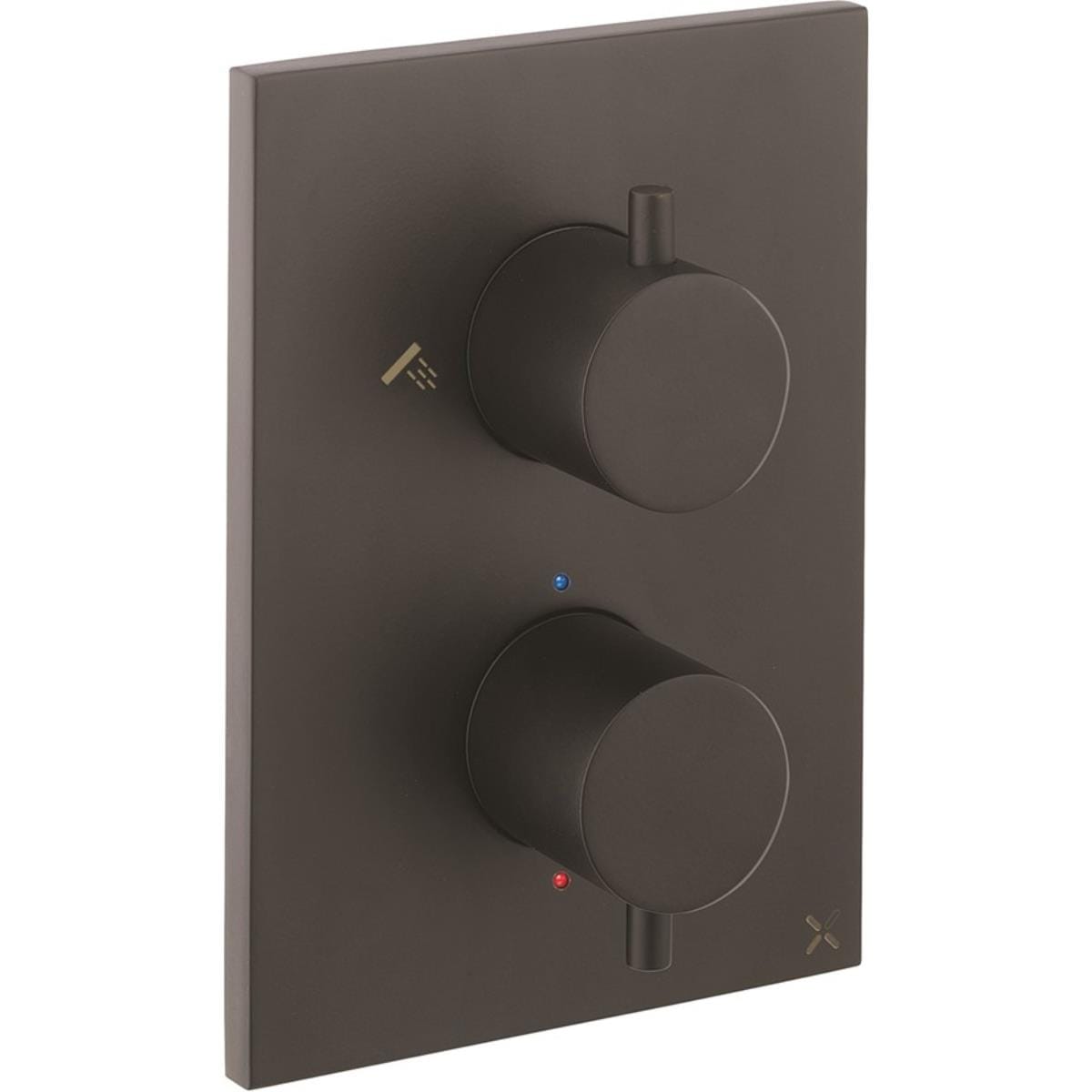 Crosswater Concealed Shower Valve Crosswater MPRO Crossbox 2 Outlet Multi-Flow Trimset in Matt Black (Old Design)
