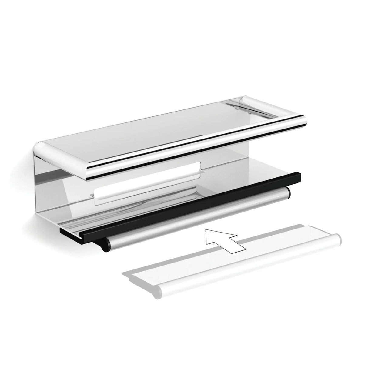 hib. Shower Shelf with Grab Bar and Magnetic Squeege