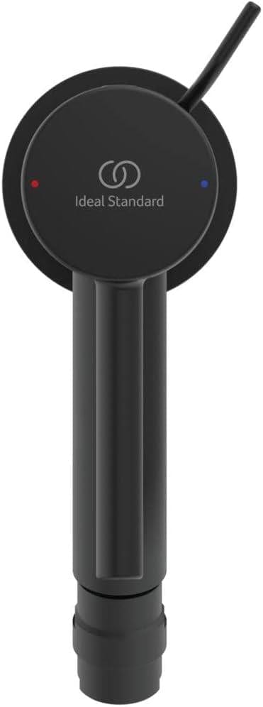 Ideal Standard Bidet Tap Ideal Standard Ceraline Single Lever Bidet Mixer Tap with Metal Pop-Up Waste in Silk Black