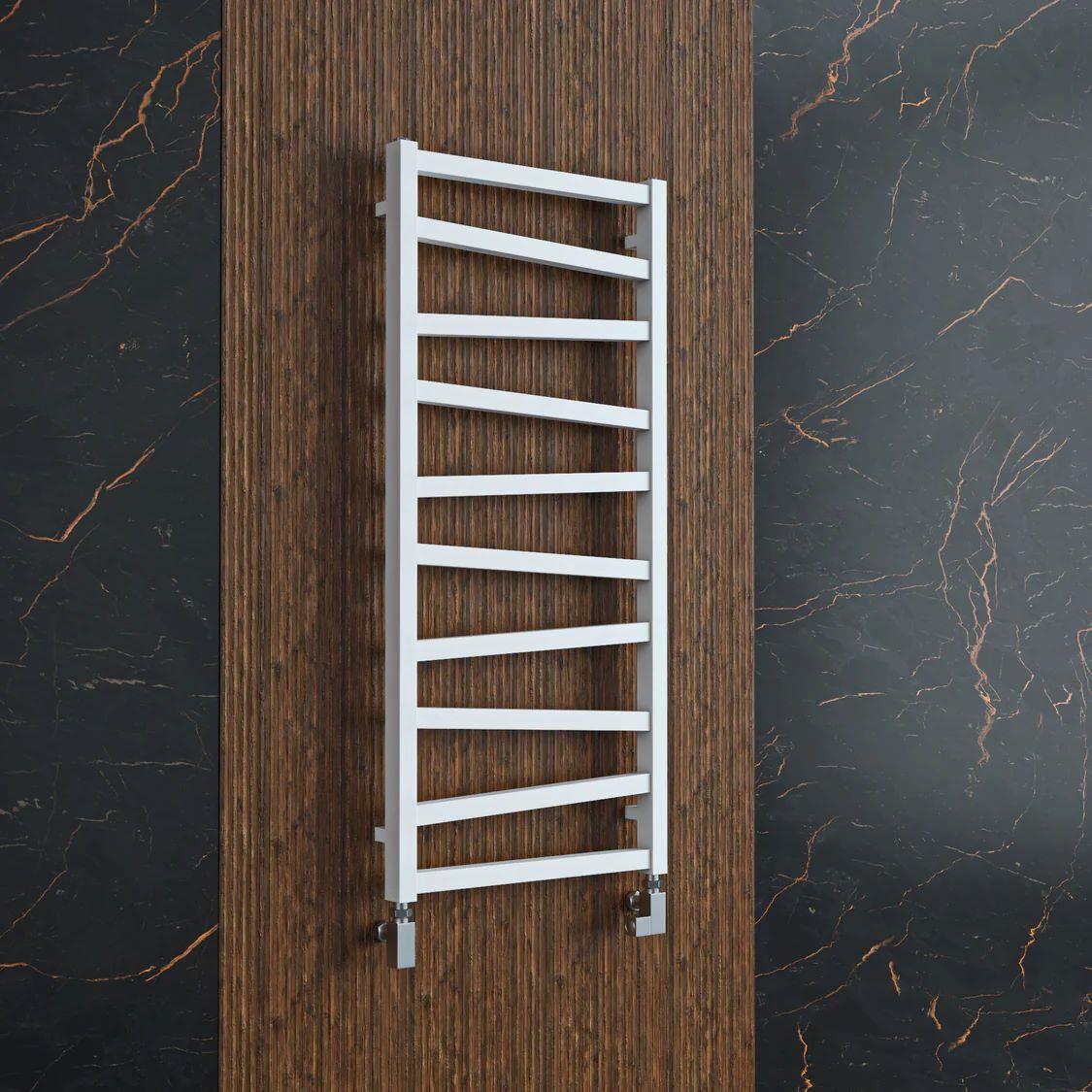 Crosswater Wedge Designer Towel Rail in Soft White Matt