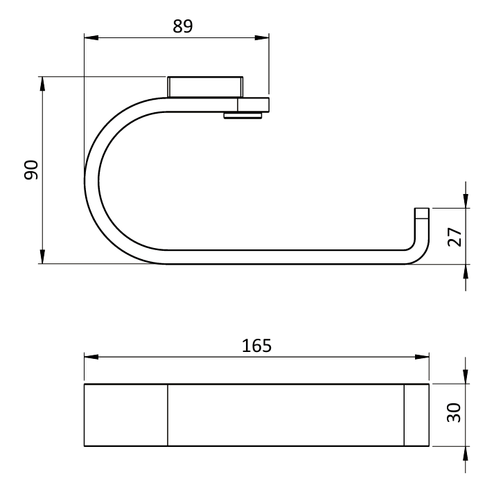 Crosswater Velo Toilet Roll Holder